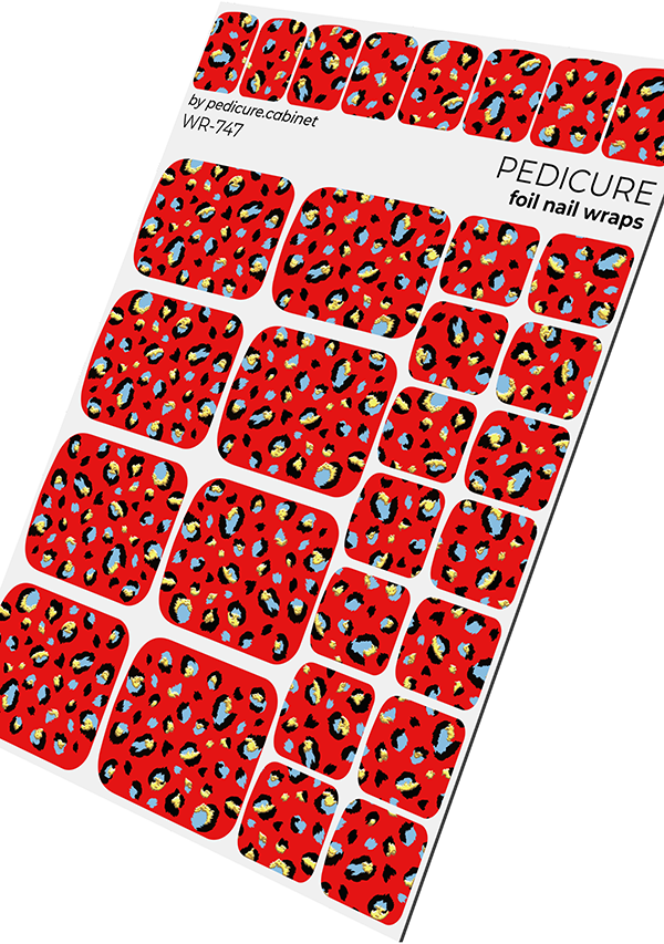 Pedicure cabinet pedicure nail wraps with gold foil [WR-747]