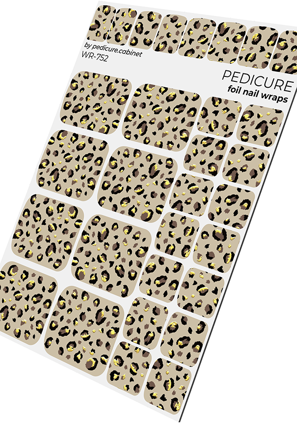 Pedicure cabinet pedicure nail wraps with gold foil [WR-752]