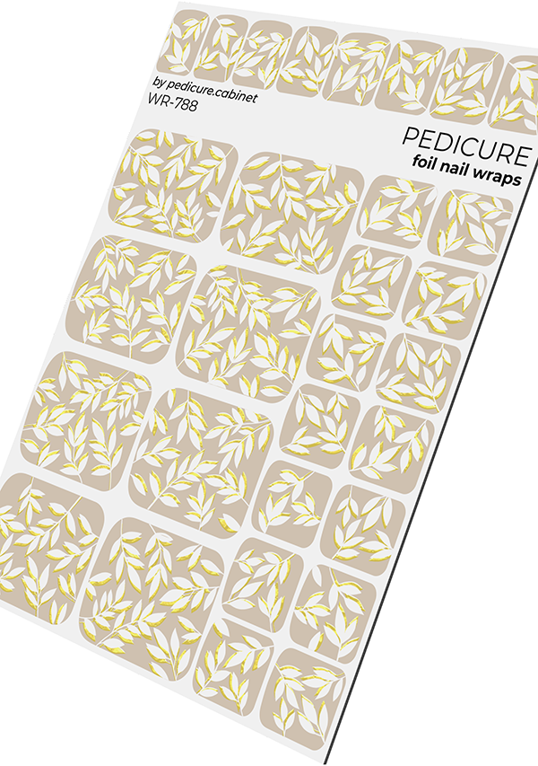 Pedicure cabinet pedicure nail wraps with gold foil [WR-788]