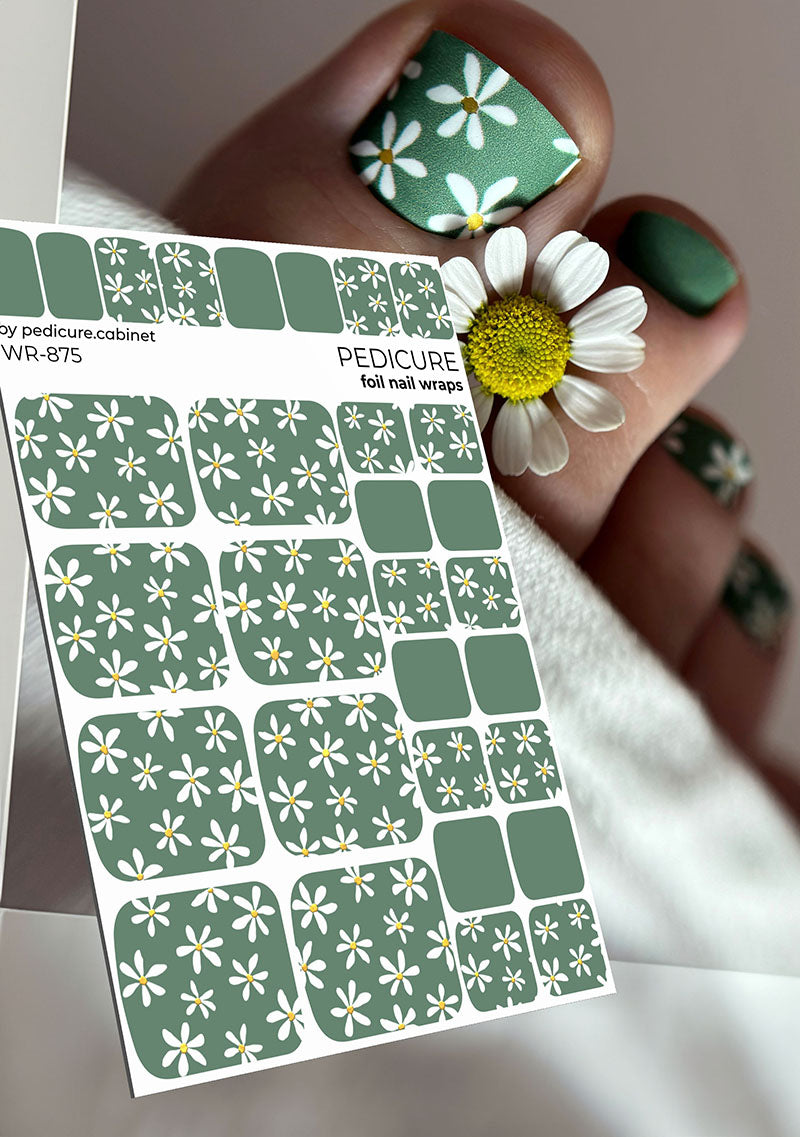 Pedicure cabinet pedicure nail wraps with gold foil [WR-875]