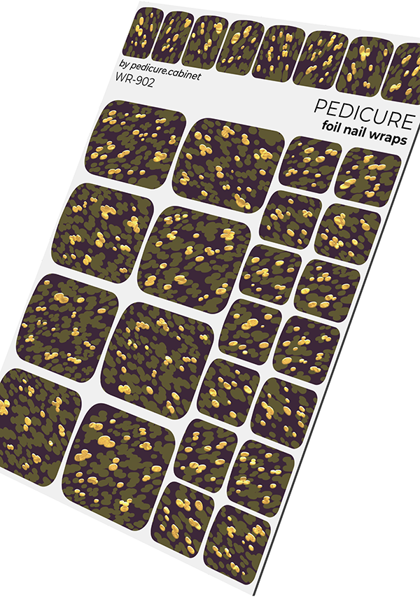 Pedicure cabinet pedicure nail wraps with gold foil [WR-902]