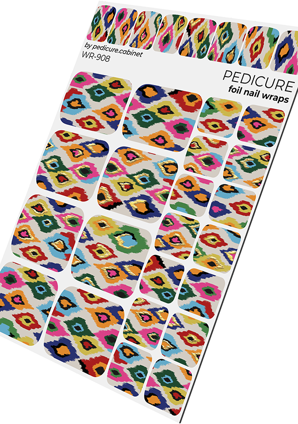 Pedicure cabinet pedicure nail wraps with gold foil [WR-908]