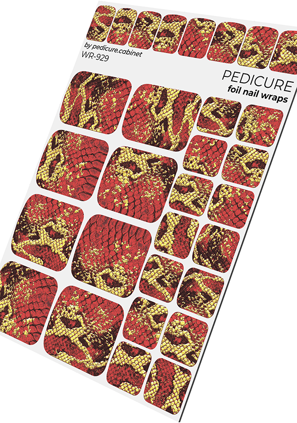 Pedicure cabinet pedicure nail wraps with gold foil [WR-929]