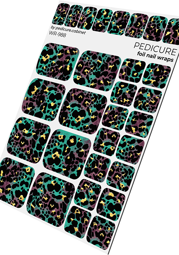 Pedicure cabinet pedicure nail wraps with gold foil [WR-988]