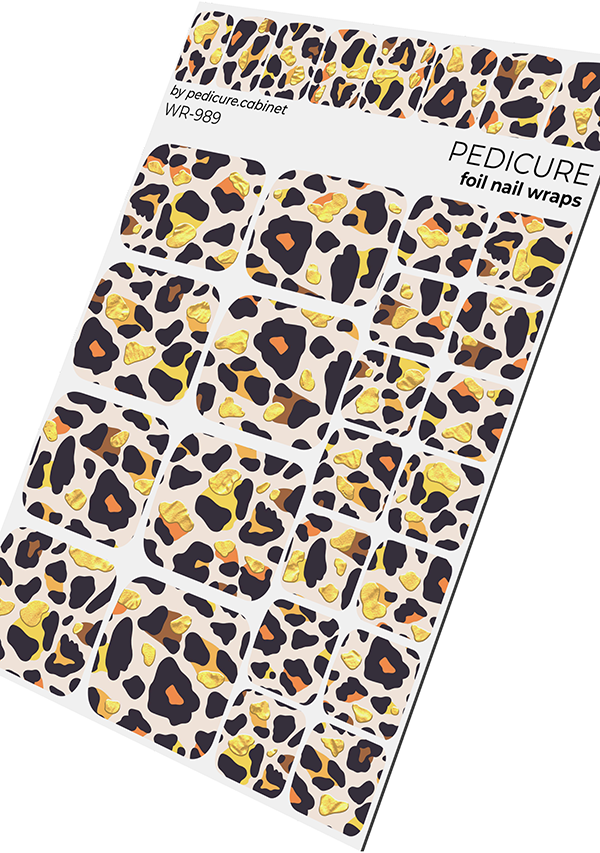 Pedicure cabinet pedicure nail wraps with gold foil [WR-989]