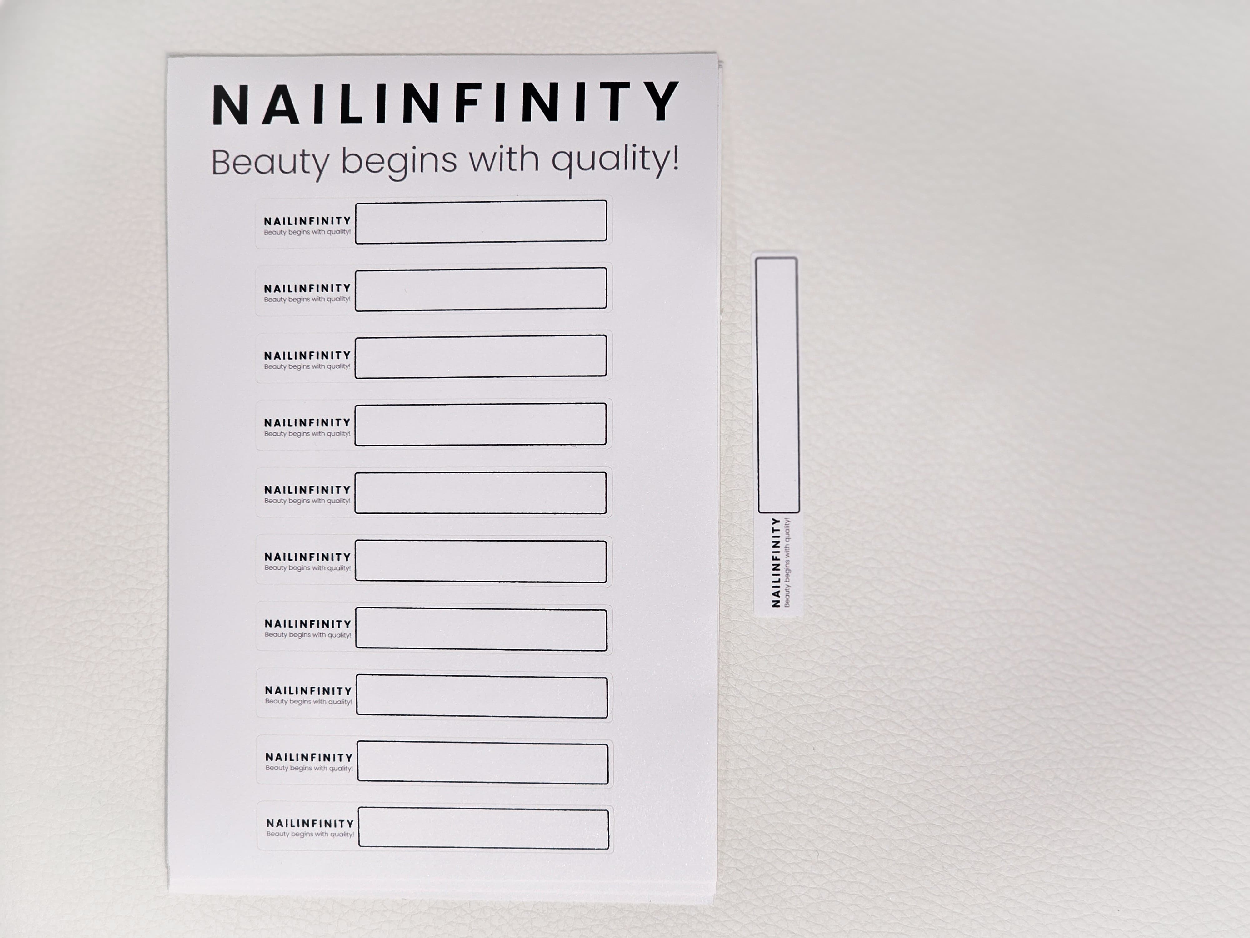 Nailinfinity Tip Label Stickers for Color Numbering and Navigation 50psc