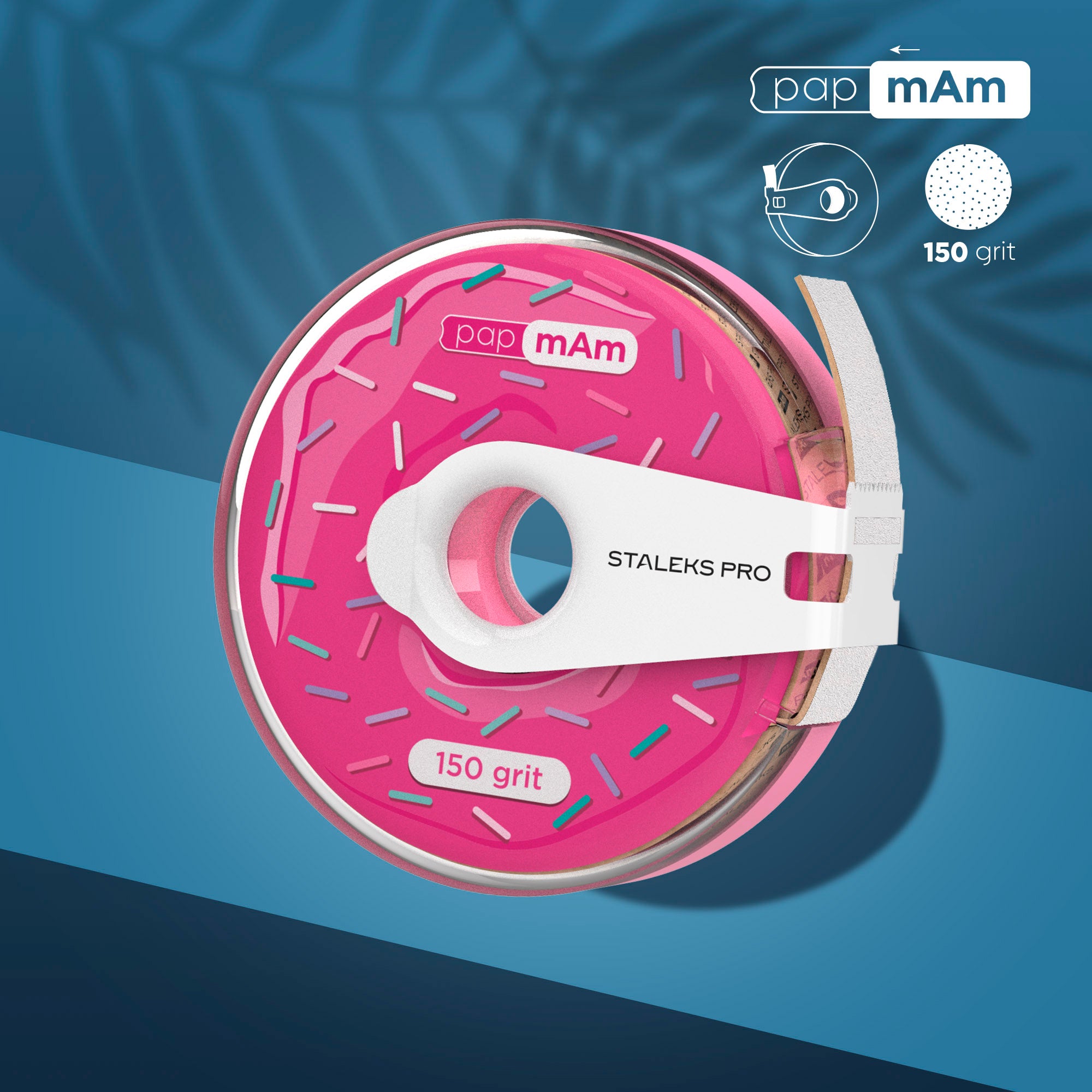 STALEKS PapMam Interchangeable file-tape (donut) 150 gr. white (6 meters) [ATC-150W] 