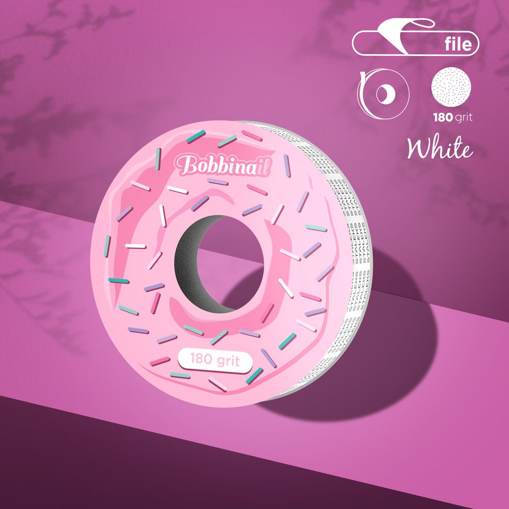 STALEKS Refillable file-tape (donut), white Staleks ATS-180W / 180 grit / 8 m