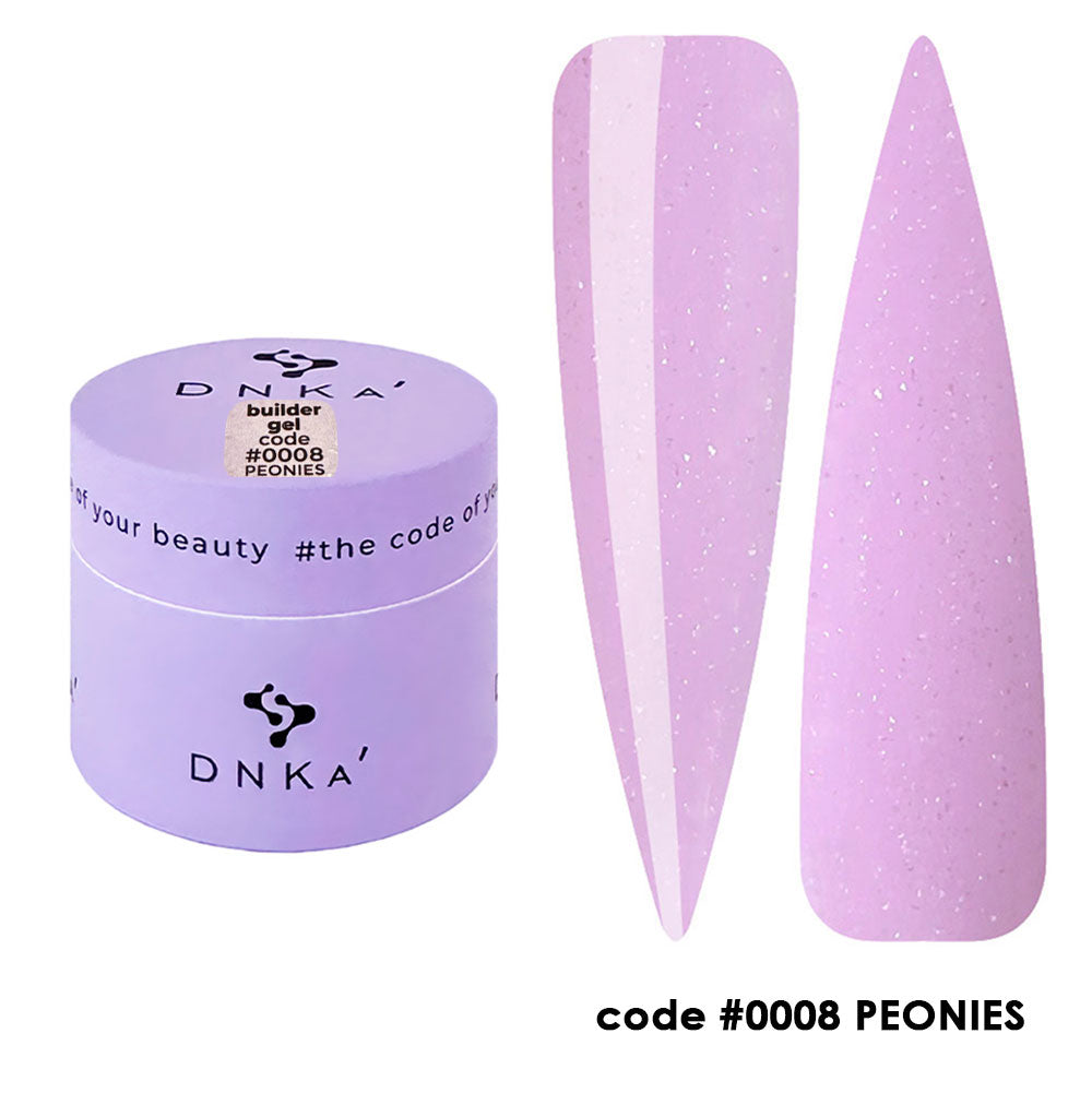 0008 DNKa' Builder Gel Peonies Shimmer Collection - 15ml
