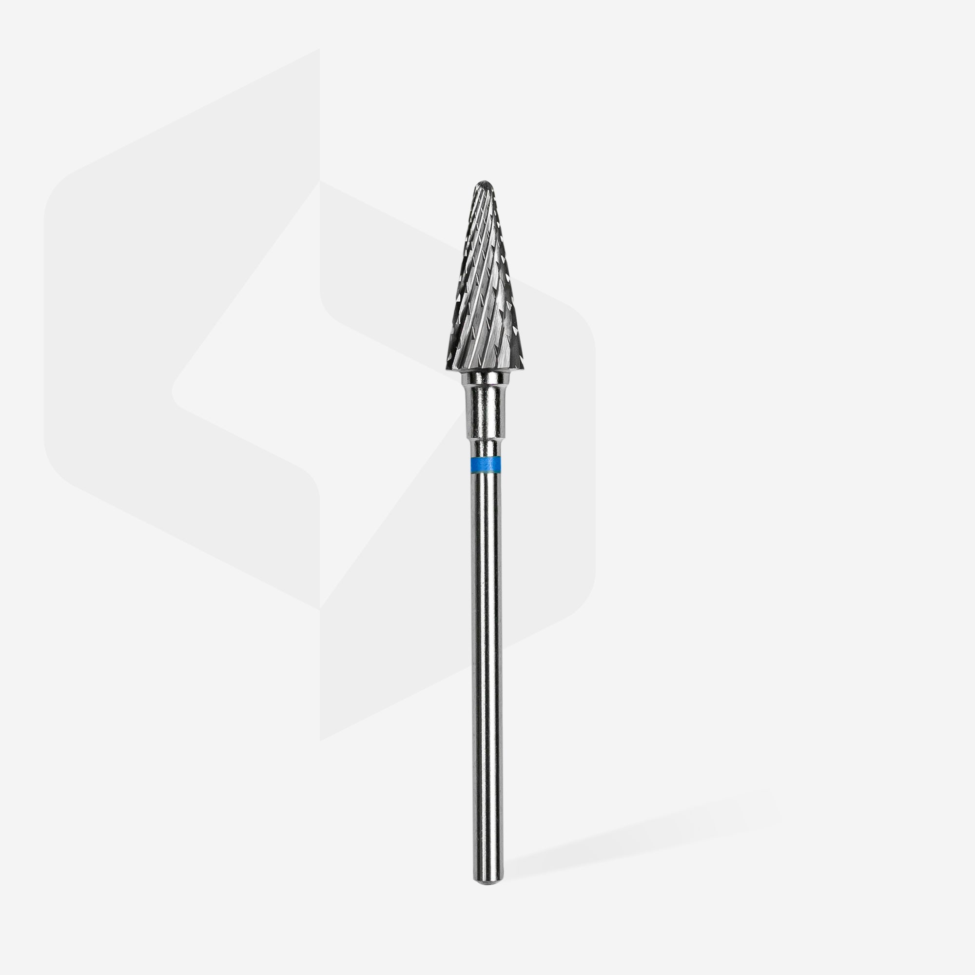 STALEKS Nail drill conical blue, diameter 6 mm / working part 14 mm [FT71B060/14]