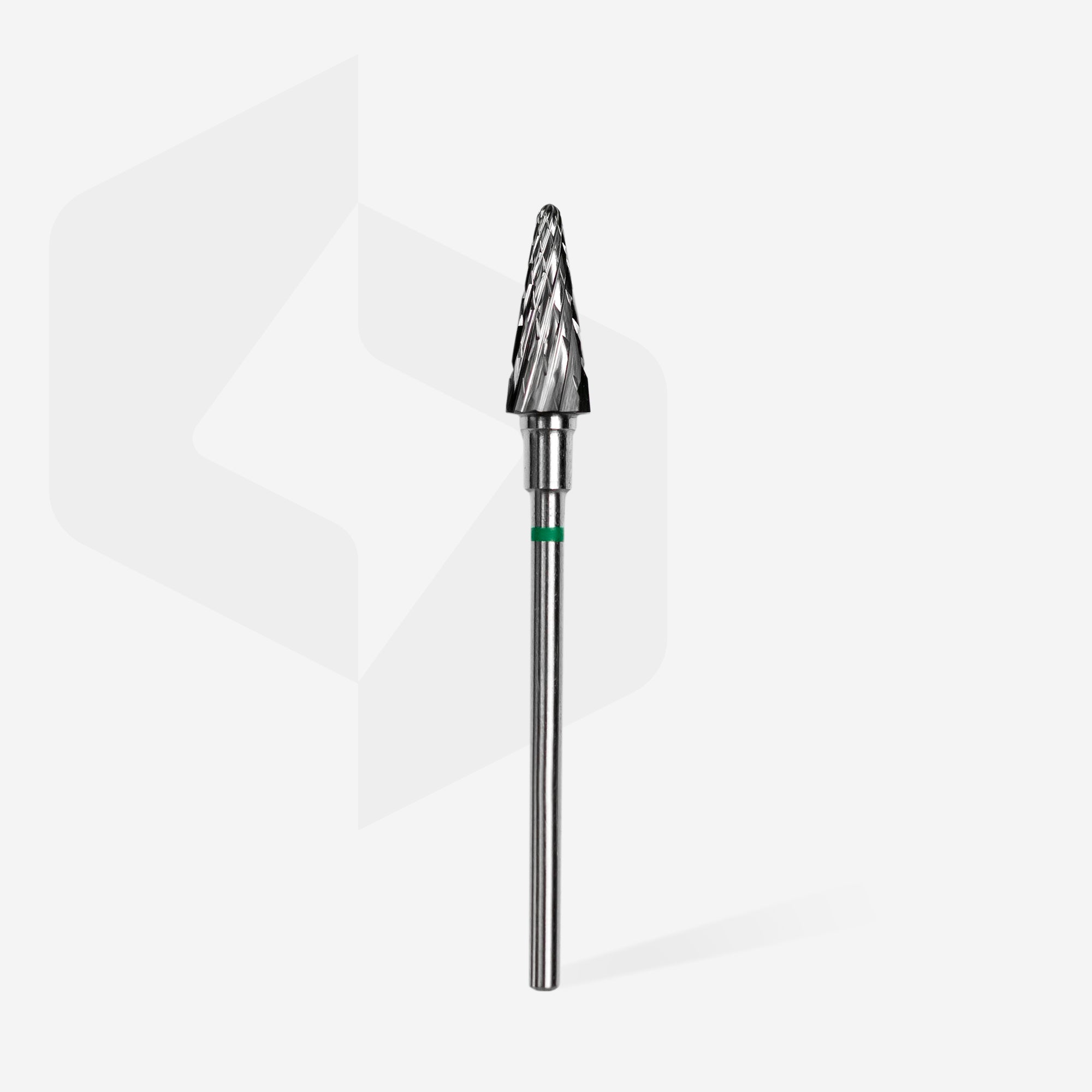 STALEKS Nail drill conical green, diameter 6 mm / working part 14 mm [FT71G060/14]