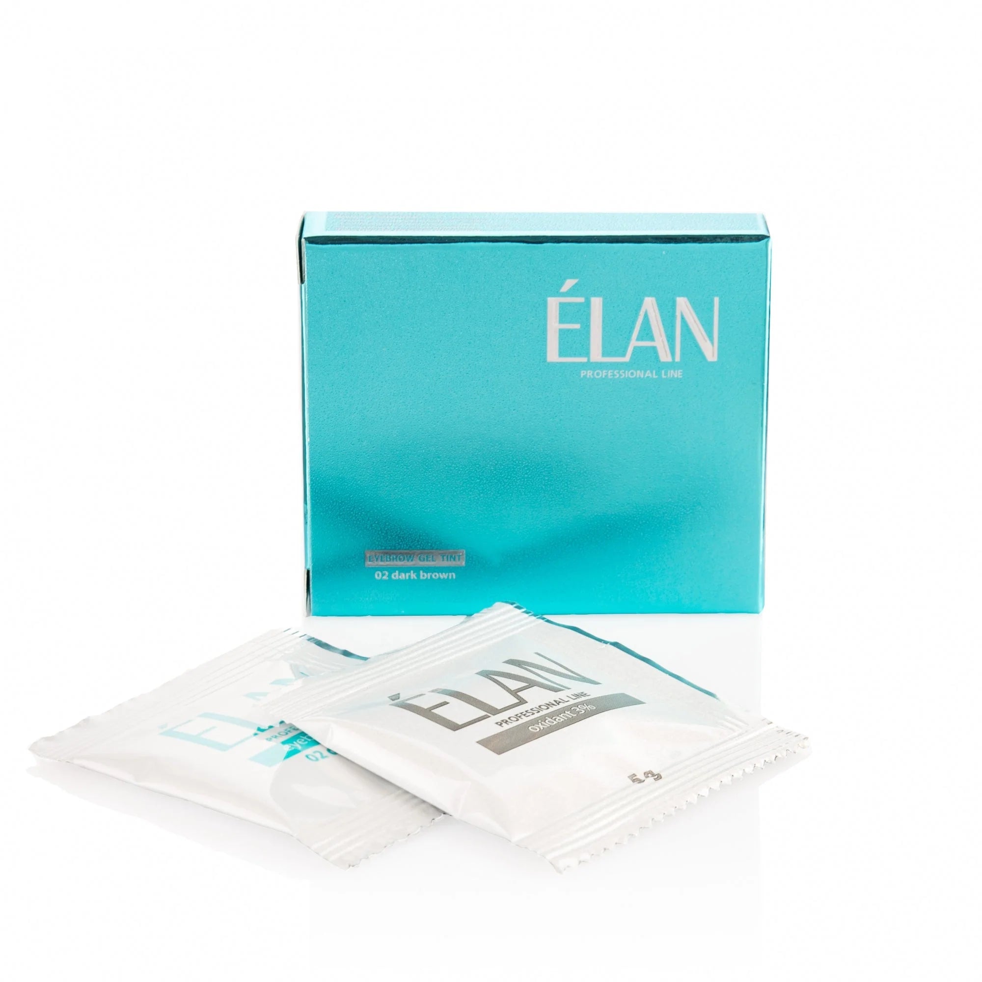 Elan Gel color for eyebrows and eyelashes with oxidant 1 pc. (02 Dark Brown) 5g