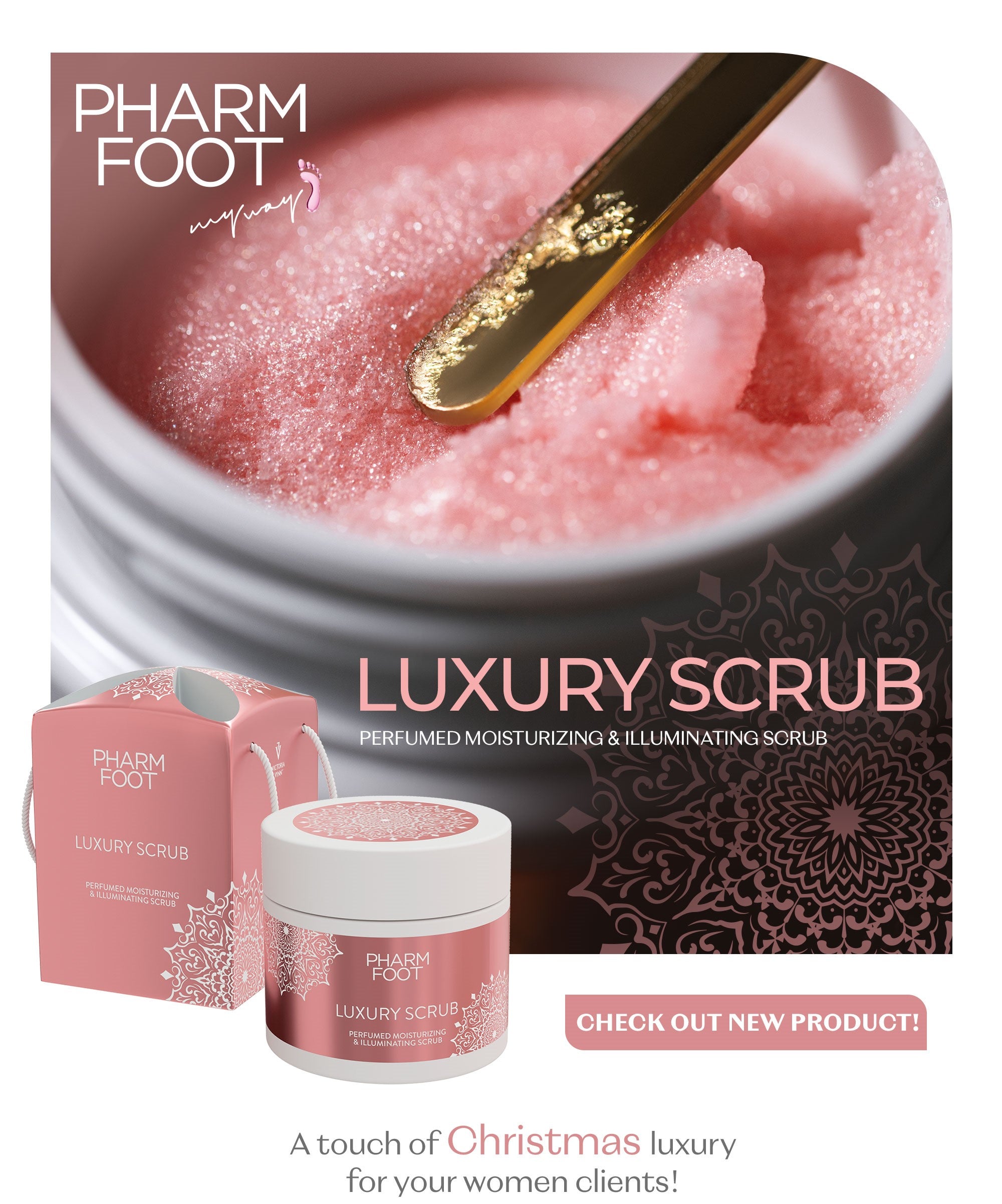 PHARM FOOT увлажняющий и осветляющий скраб для тела LUXURY SCRUB, 200г