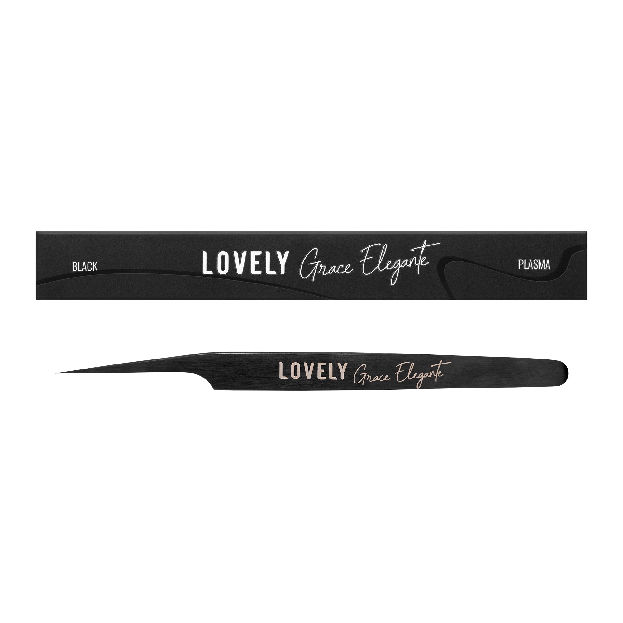 LOVELY Skropstu pieaudzēšanas pincete NanoFiber Grace Elegante, Standard Straight (ar izliekumu)