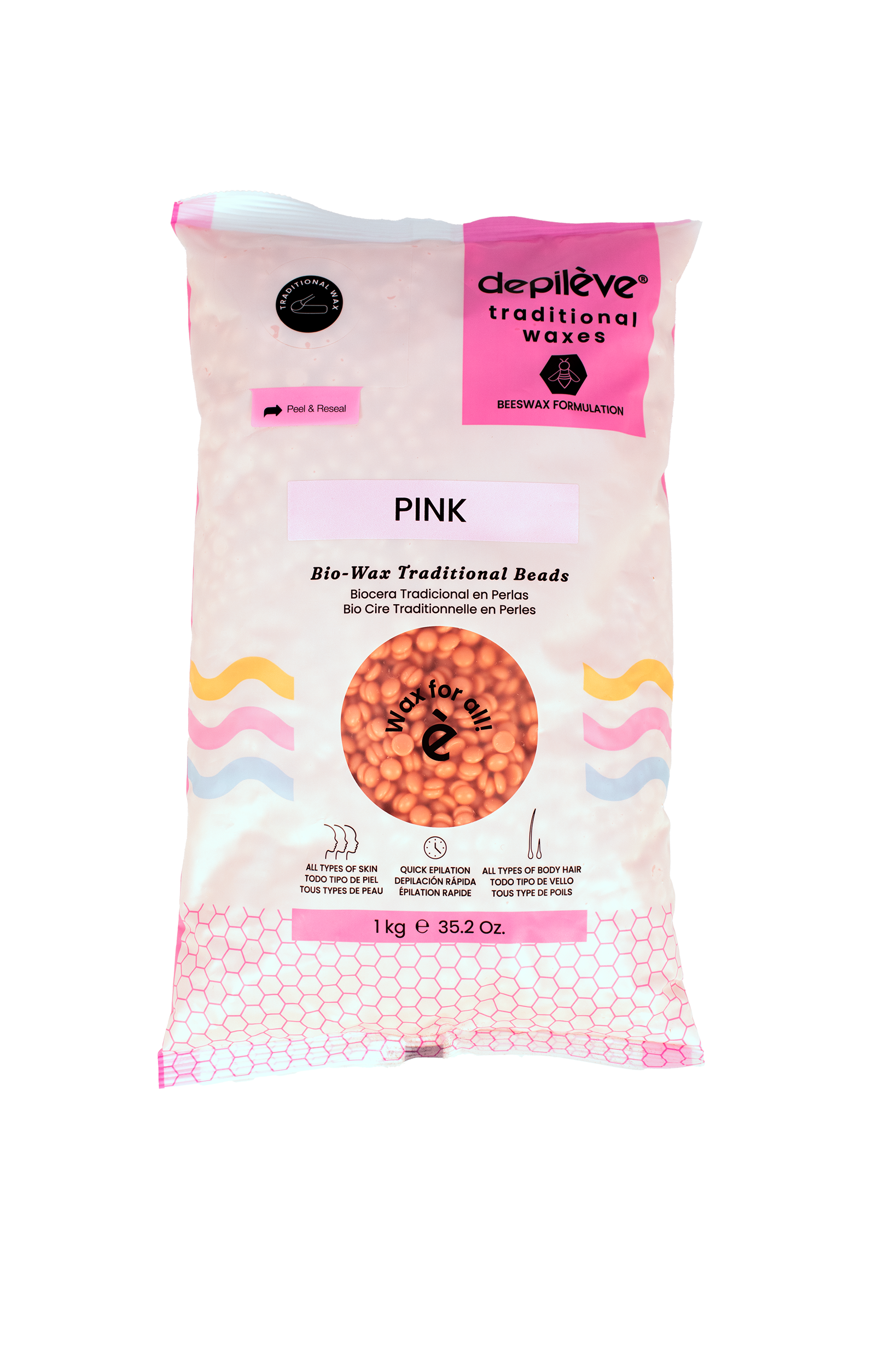 Depileve BIO ПЧЕЛИНЫЙ ВОСК PINK BEADS гранулы 1 кг