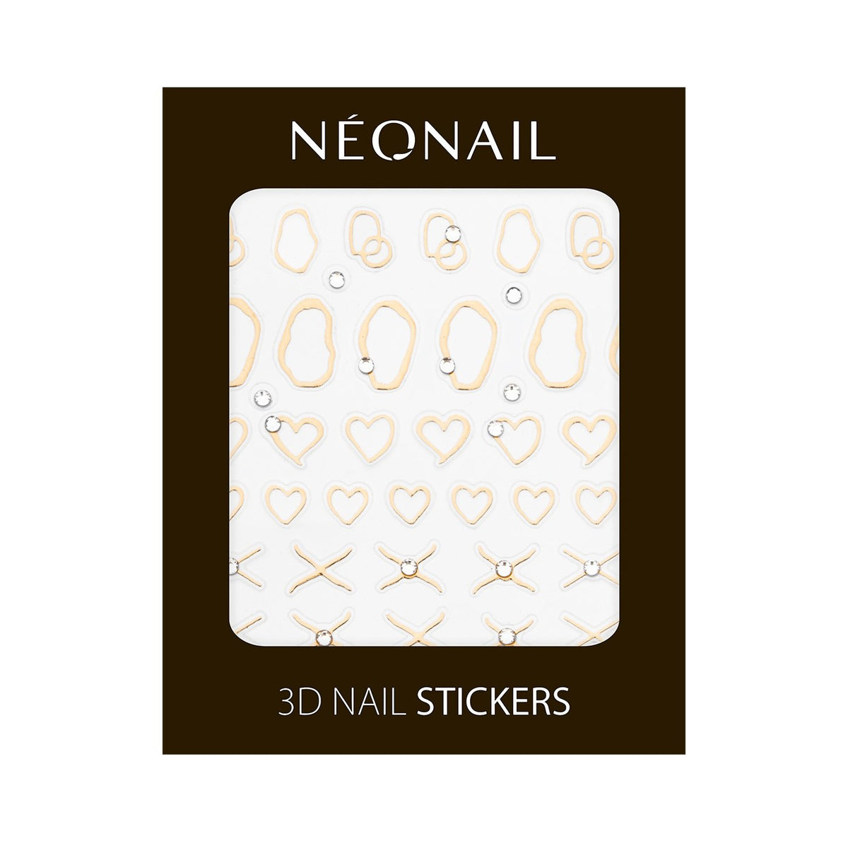 „Neonail“ 3D nagų lipdukai 03 – auksiniai abstraktūs